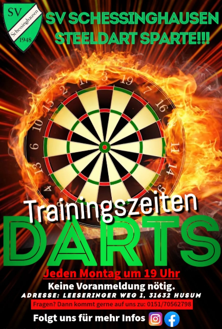 Dart immer Montags 19:00